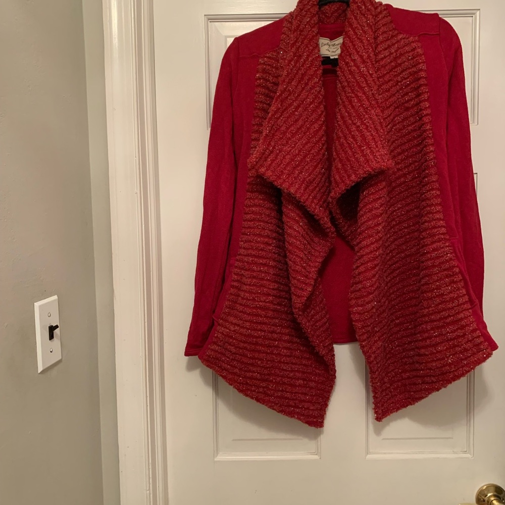 Lucky Brand Red Women's Cardigan Sweater